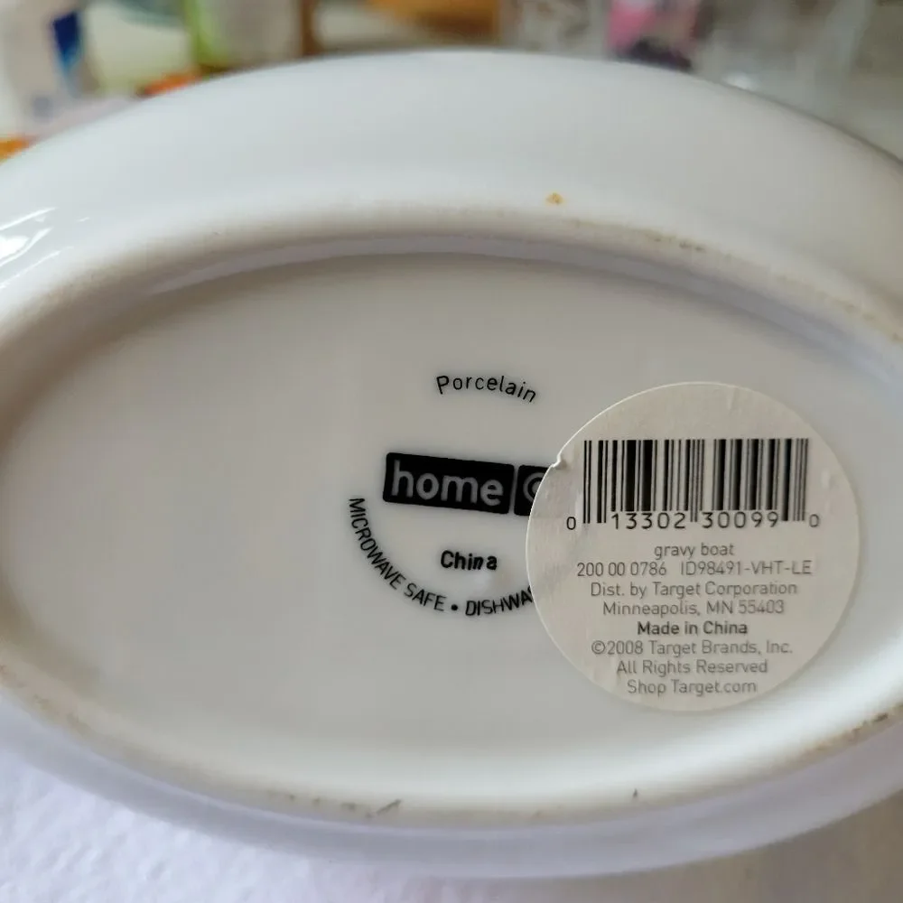 Target home collection white ceramic gravy boat